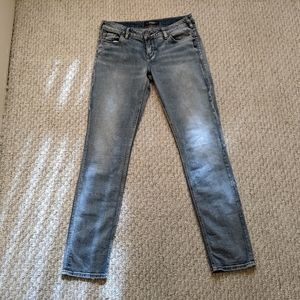 34" Leg Silver Elyse Straight jeans size 29/34